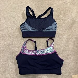 Fabletics Navy and Multicolor Sports Bras